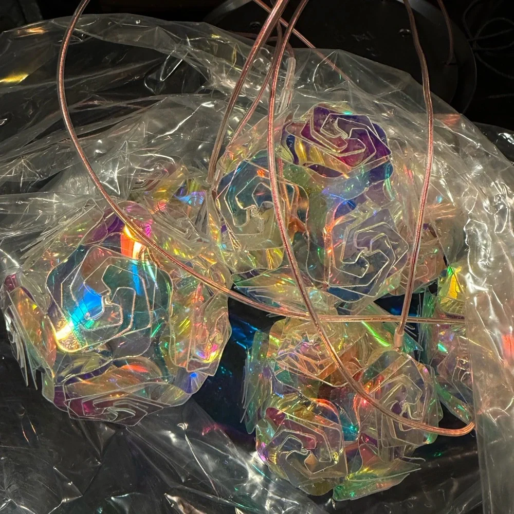 Colorful solar String Lights for parties- outdoors
